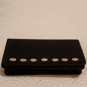 Stuwart Weitzman Black Rhinestone Clutch